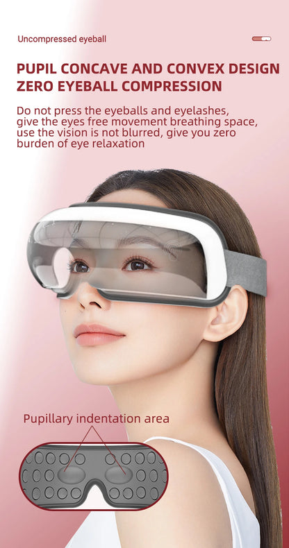 Electric Eye Massager 4D Music Hot Compress Air Bag Pressure Vibration Massage Eye Care Instrument Relief Fatigue Improve Sleep