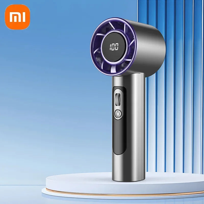 Xiaomi 2026 Handheld Turbo Fan R2 With Led Display And 100 Gears Wind Speed Usb Charging Small Wind Cannon High Speed