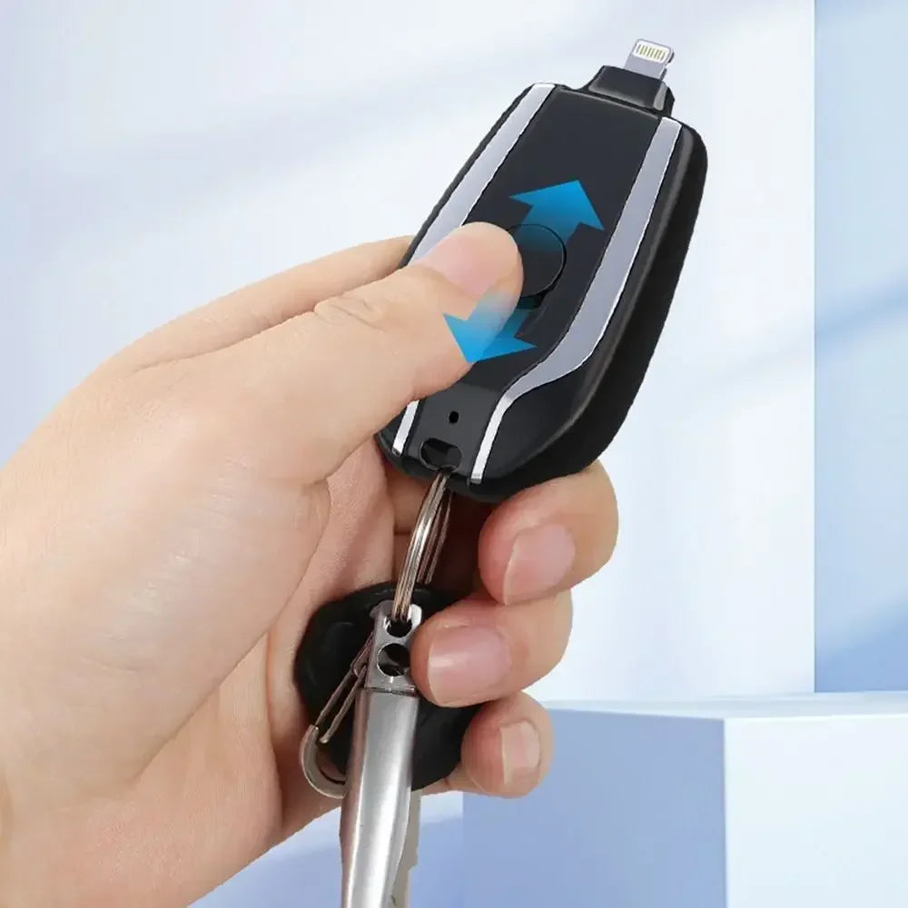 Mini Power Bank Key Ring 1500mAh Type-C Portable Keychain Charger External Spare Battery Pack for Iphone Xiaomi HUAWEI Powerbank