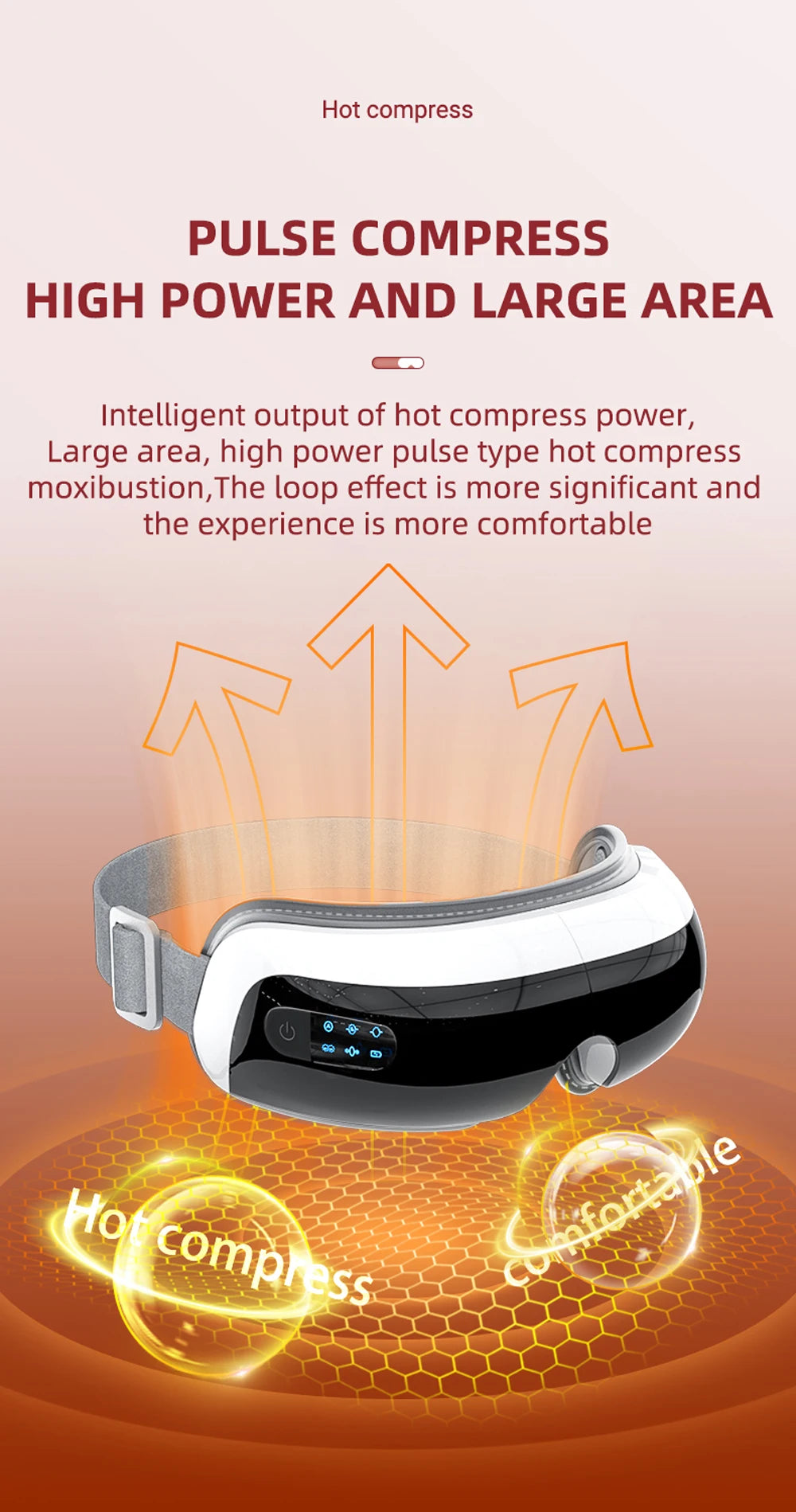 Electric Eye Massager 4D Music Hot Compress Air Bag Pressure Vibration Massage Eye Care Instrument Relief Fatigue Improve Sleep