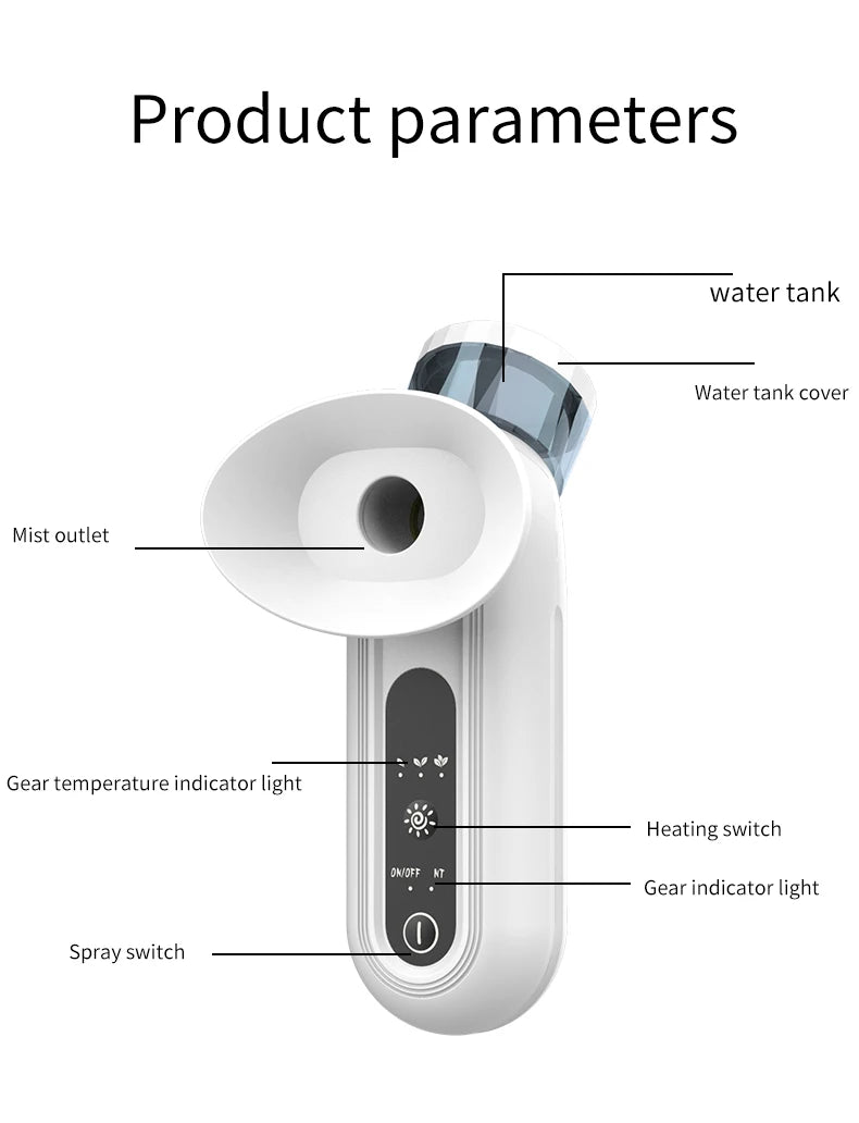 Electric Eye Massager with Nano Steam Hot Compress  and Moisturizing Spray Eye Massage Device for Eye Fatigue Relief and Care