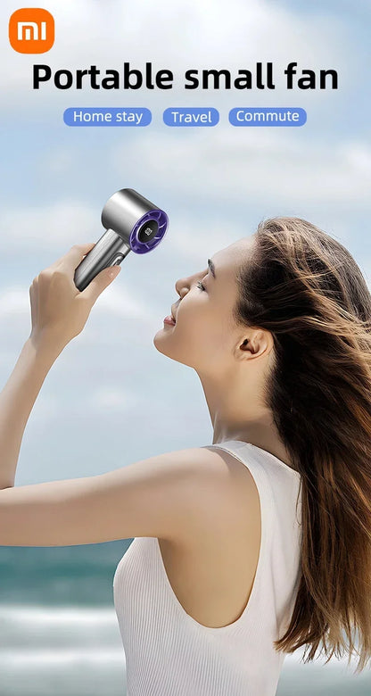 Xiaomi 2026 Handheld Turbo Fan R2 With Led Display And 100 Gears Wind Speed Usb Charging Small Wind Cannon High Speed