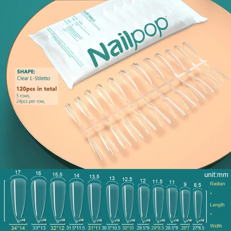 Nailpop 20g Soft Fake Nail Tips Gel Glue Polish Soak Off UV LED Nail Art Gel Short False Nail Extension Function Adhesive Gel