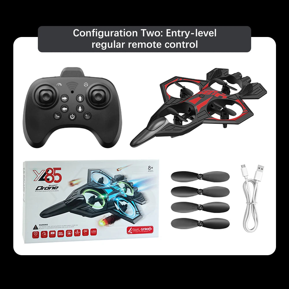 YL86 RC Plane with Camera Helicopter Three speed switching Aircraft Rolling at 360 ° Hover at Fixed Height RC Fighter Drone Toys