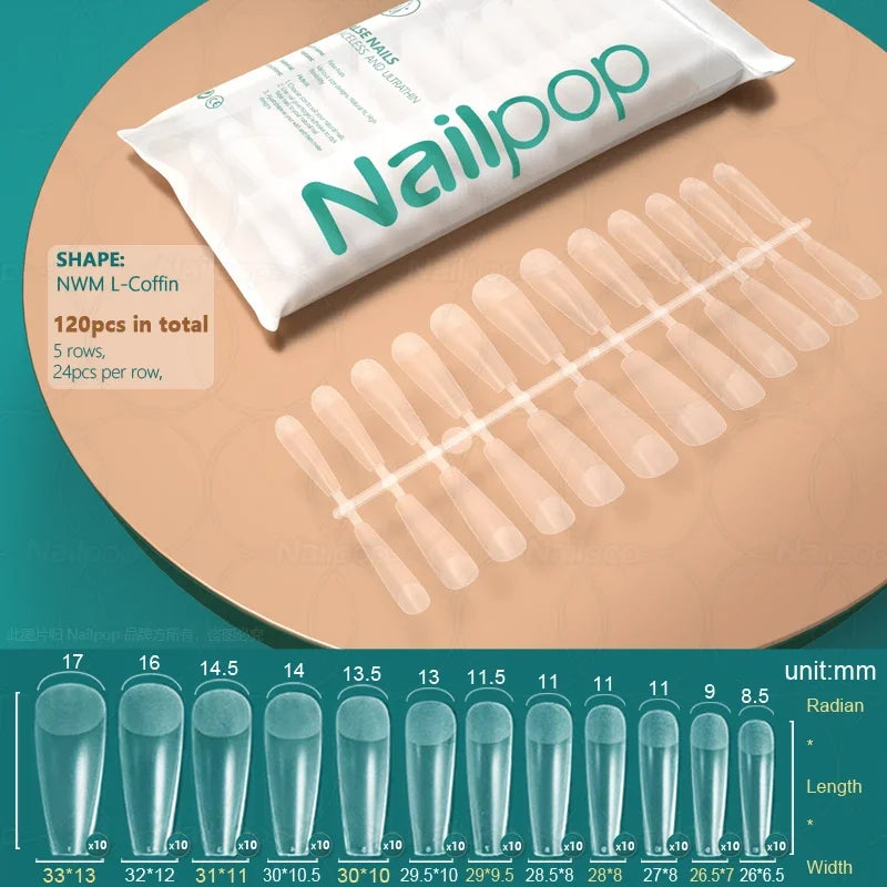 Nailpop 20g Soft Fake Nail Tips Gel Glue Polish Soak Off UV LED Nail Art Gel Short False Nail Extension Function Adhesive Gel