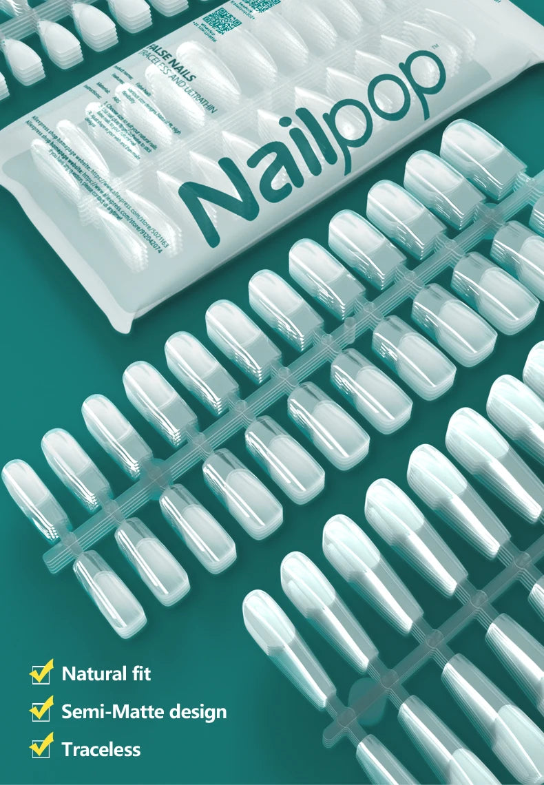 Nailpop 20g Soft Fake Nail Tips Gel Glue Polish Soak Off UV LED Nail Art Gel Short False Nail Extension Function Adhesive Gel