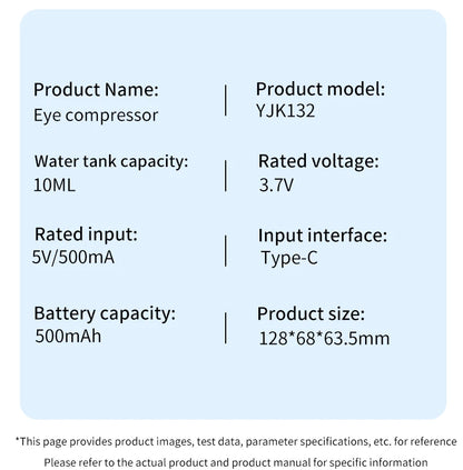 Electric Eye Massager with Nano Steam Hot Compress  and Moisturizing Spray Eye Massage Device for Eye Fatigue Relief and Care