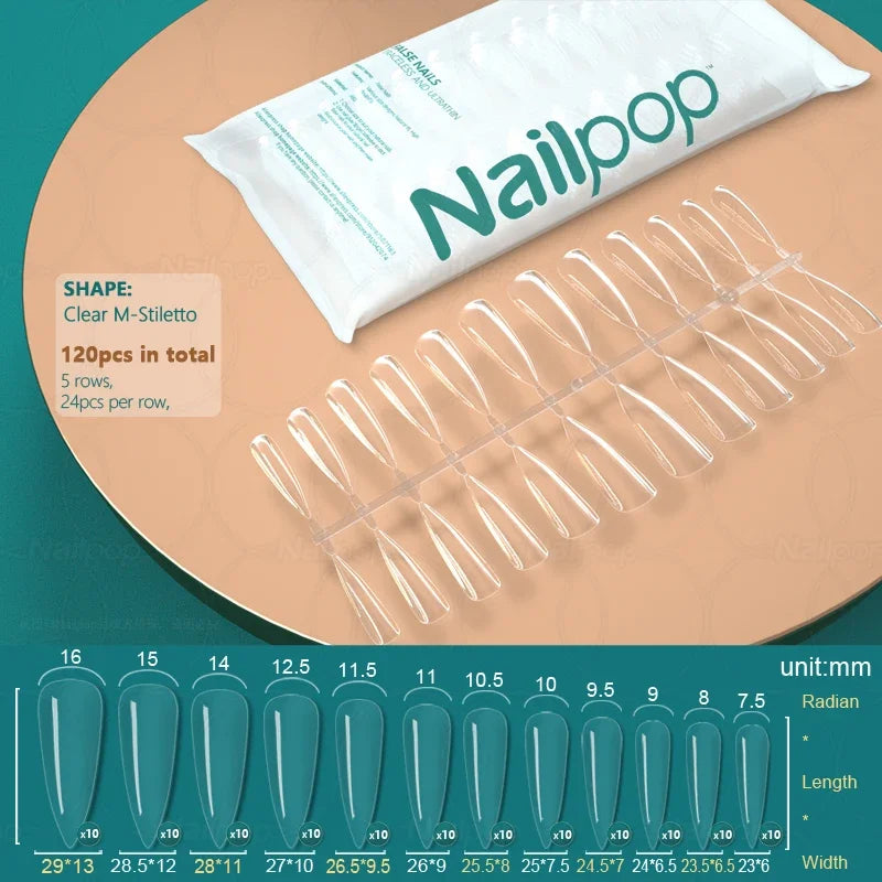 Nailpop 20g Soft Fake Nail Tips Gel Glue Polish Soak Off UV LED Nail Art Gel Short False Nail Extension Function Adhesive Gel