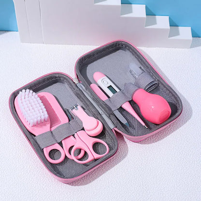 Mother and Baby Set Children's Nail Clippers Medicine Feeders 8-piece Set Comb Brush EVA Bag Care Set