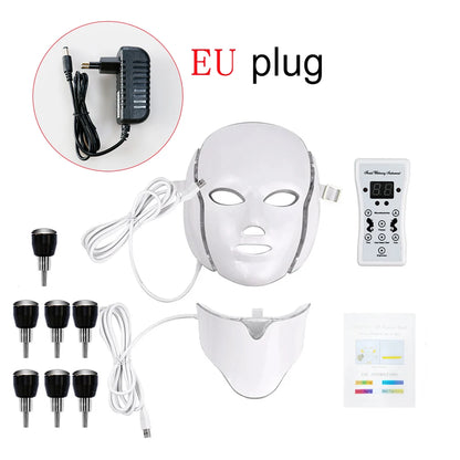 7 Colors LED Face Neck Mask  Whitening  Anti-Wrinkle LED Skin Care Anti Acne Removal Mask Face Mask Beauty SPA Wrinkle Remover