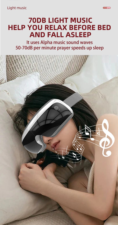 Electric Eye Massager 4D Music Hot Compress Air Bag Pressure Vibration Massage Eye Care Instrument Relief Fatigue Improve Sleep