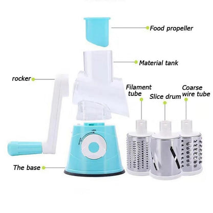 Household Multifunctional  Roller Vegetable Cutter Hand Crank Kitchen  Grater Cheese Peanut Cookie Chopper tools