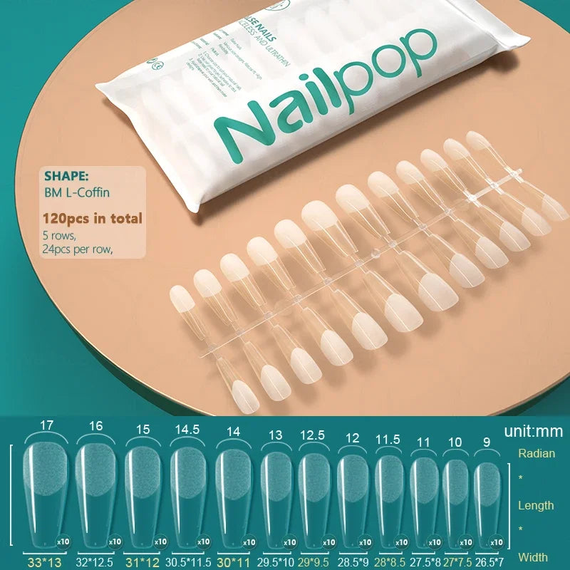Nailpop 20g Soft Fake Nail Tips Gel Glue Polish Soak Off UV LED Nail Art Gel Short False Nail Extension Function Adhesive Gel