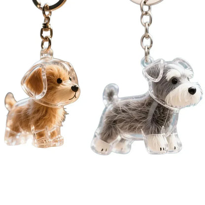 Dog Cat Hair Keychain Fur Container To Fill with Key Ring Accessories Capsule Pendant Storage Bag Pet Put in Keepsake Poodle