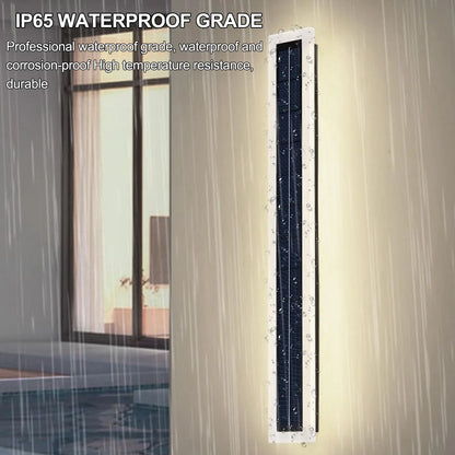Solar Wall Lights Outdoor IP65 Waterproof LED 60CM Long, Acrylic Lampshade 10W Wall Mount Light for Porch Patio Entryway