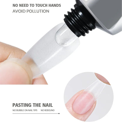 Nailpop 20g Soft Fake Nail Tips Gel Glue Polish Soak Off UV LED Nail Art Gel Short False Nail Extension Function Adhesive Gel