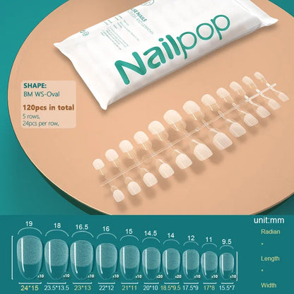 Nailpop 20g Soft Fake Nail Tips Gel Glue Polish Soak Off UV LED Nail Art Gel Short False Nail Extension Function Adhesive Gel