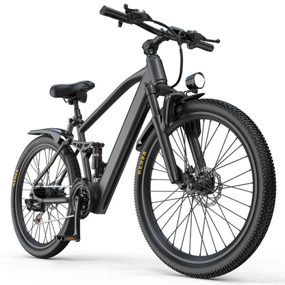Aairsk GT900 Ebike 250W Motor 36V 13AH Battery Electric Bicycle Mountain OffRoad Full Suspension Adult 26Inch Tire Electric Bike