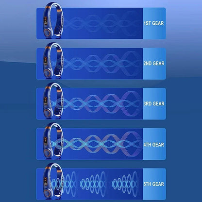 2025 Mini Hanging Neck Fan Portable Bladeless Neck Fan Air Cooler Digital Display Rechargeable Air Conditioner Neck Ventilator
