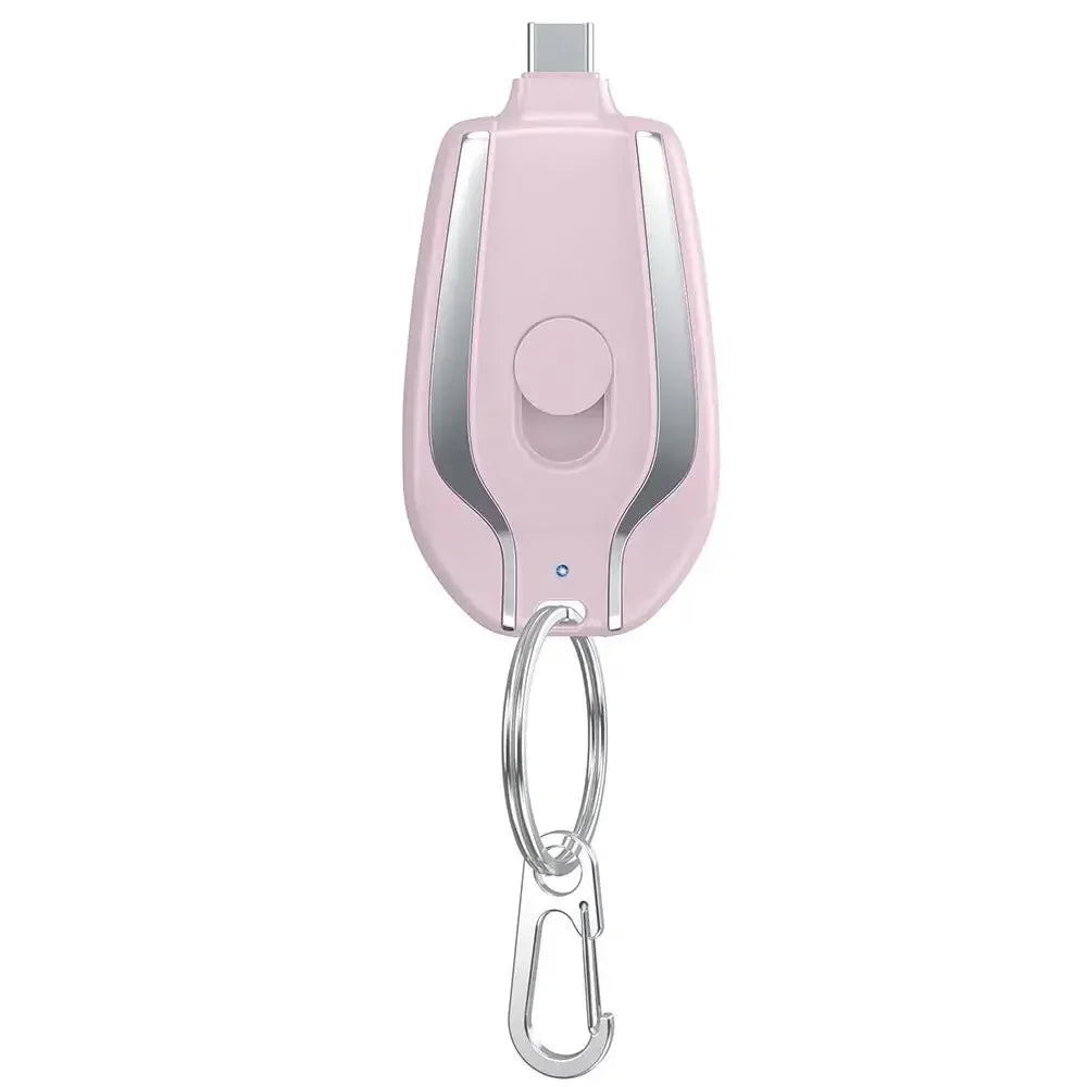 Mini Power Bank Key Ring 1500mAh Type-C Portable Keychain Charger External Spare Battery Pack for Iphone Xiaomi HUAWEI Powerbank
