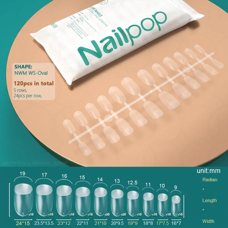 Nailpop 20g Soft Fake Nail Tips Gel Glue Polish Soak Off UV LED Nail Art Gel Short False Nail Extension Function Adhesive Gel