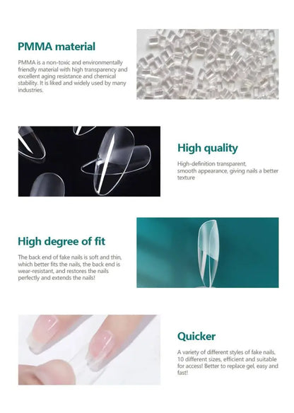 Nailpop 20g Soft Fake Nail Tips Gel Glue Polish Soak Off UV LED Nail Art Gel Short False Nail Extension Function Adhesive Gel