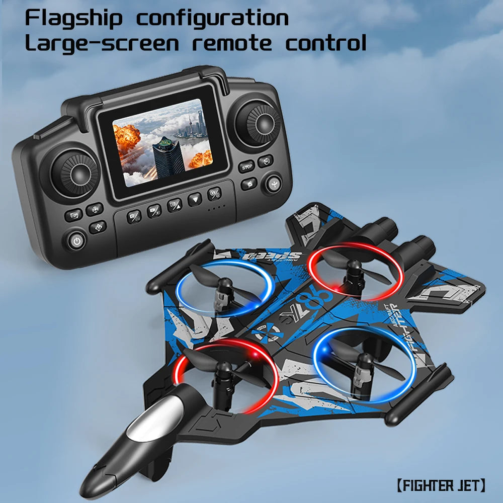 YL86 RC Plane with Camera Helicopter Three speed switching Aircraft Rolling at 360 ° Hover at Fixed Height RC Fighter Drone Toys