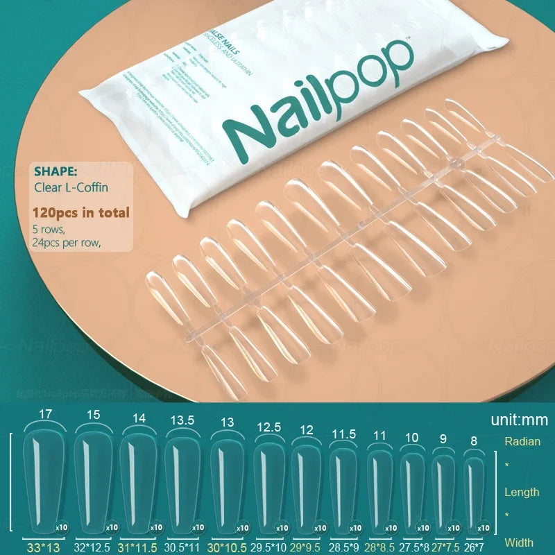 Nailpop 20g Soft Fake Nail Tips Gel Glue Polish Soak Off UV LED Nail Art Gel Short False Nail Extension Function Adhesive Gel