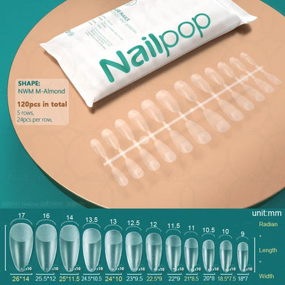 Nailpop 20g Soft Fake Nail Tips Gel Glue Polish Soak Off UV LED Nail Art Gel Short False Nail Extension Function Adhesive Gel