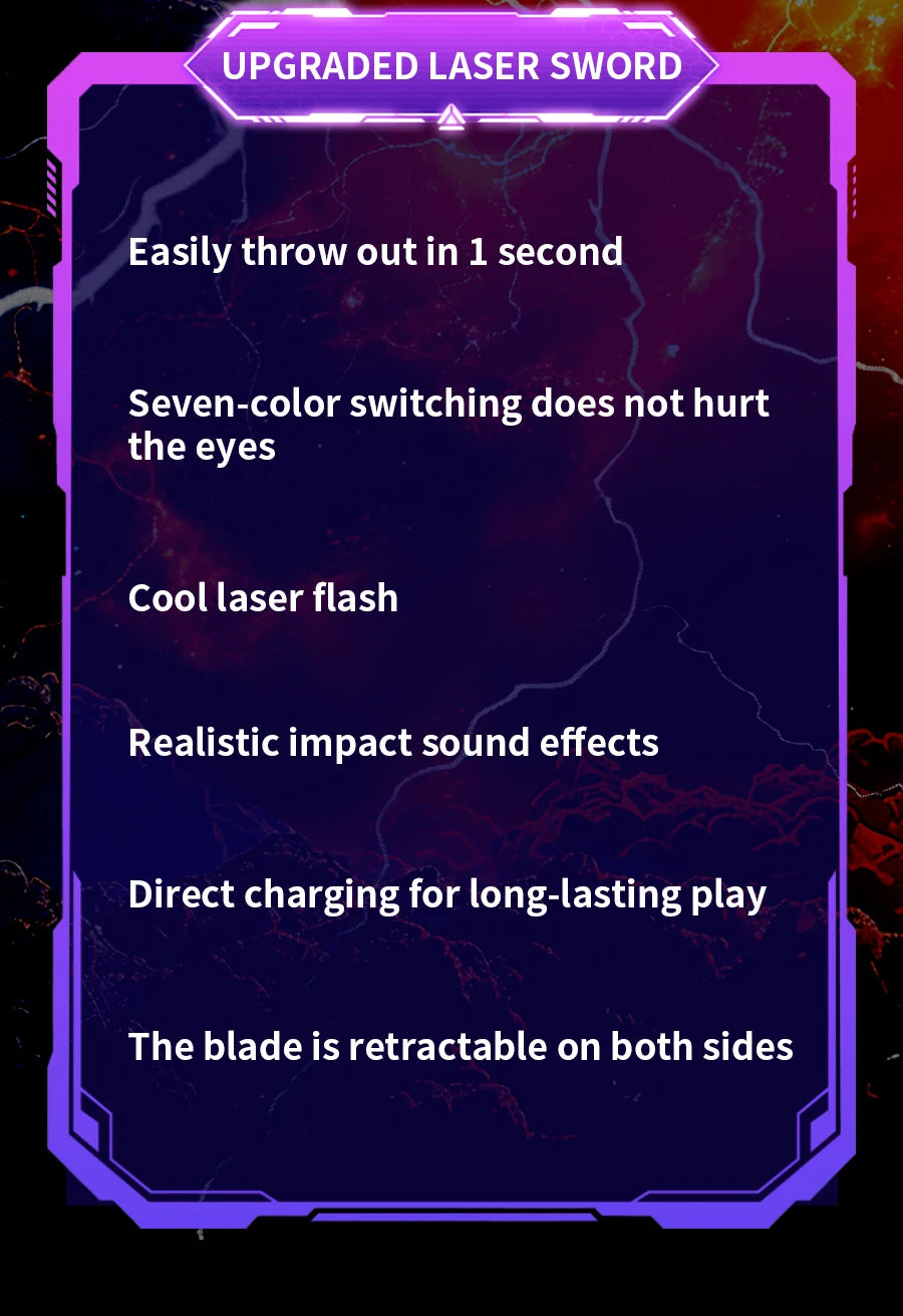 Flashing Led Sword Toy - Fun Role-Play Prop for Outdoor Activities, Family Gatherings and Parties, Suitable for All Ages