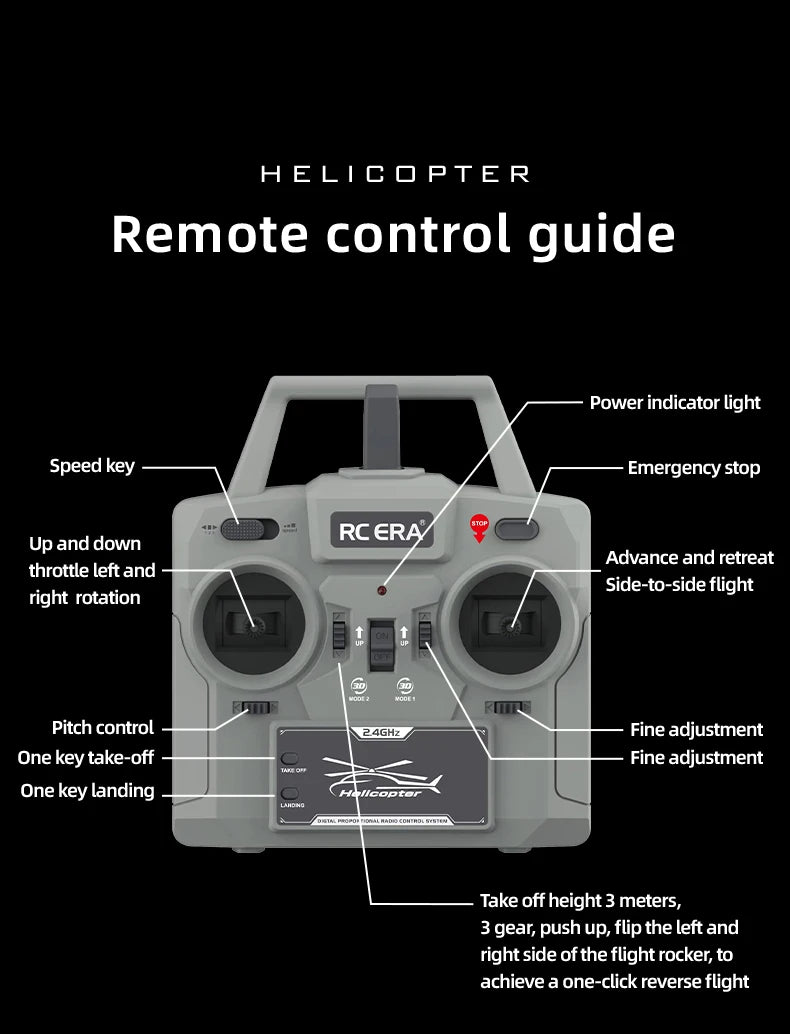 C032 UH-1 brushless RTF RC Helicopter 6-axis Gyroscope One Click 3D Flip Optical flow positioning UH1 helicopter model Hobby Toy