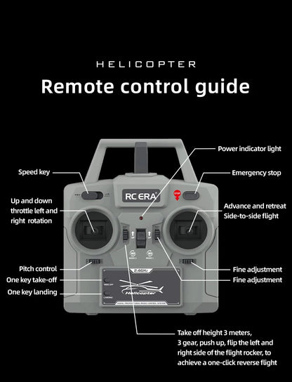 C032 UH-1 brushless RTF RC Helicopter 6-axis Gyroscope One Click 3D Flip Optical flow positioning UH1 helicopter model Hobby Toy