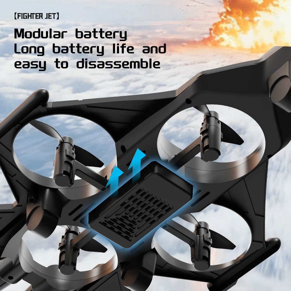YL86 RC Plane with Camera Helicopter Three speed switching Aircraft Rolling at 360 ° Hover at Fixed Height RC Fighter Drone Toys