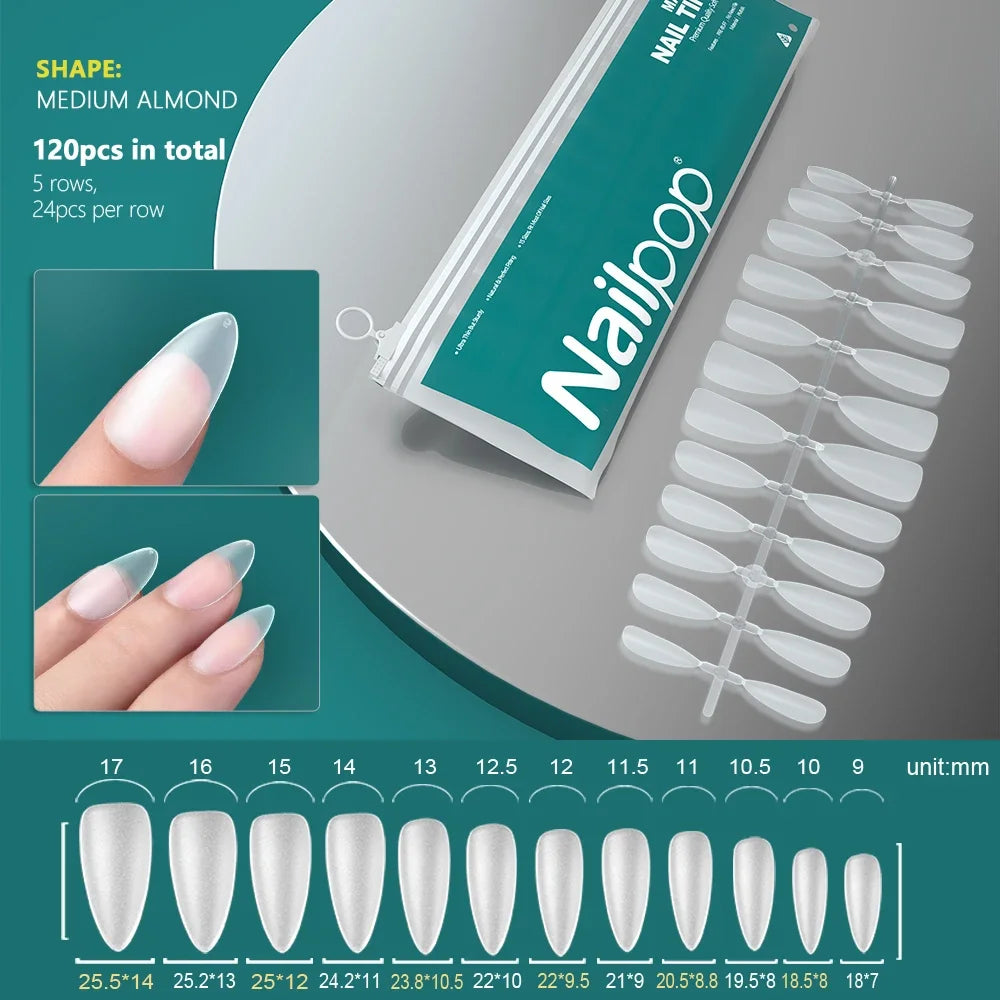 Nailpop 20g Soft Fake Nail Tips Gel Glue Polish Soak Off UV LED Nail Art Gel Short False Nail Extension Function Adhesive Gel