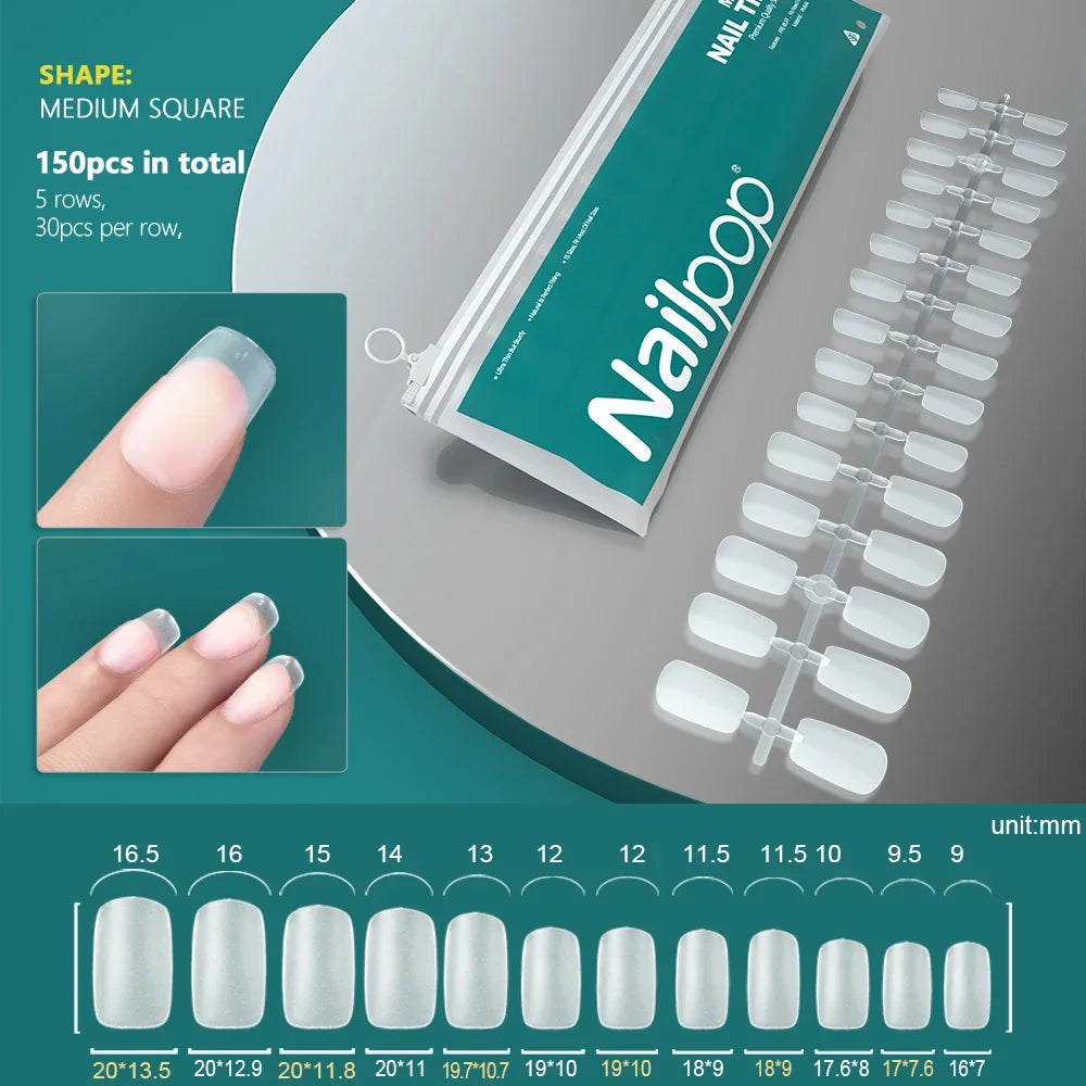 Nailpop 20g Soft Fake Nail Tips Gel Glue Polish Soak Off UV LED Nail Art Gel Short False Nail Extension Function Adhesive Gel