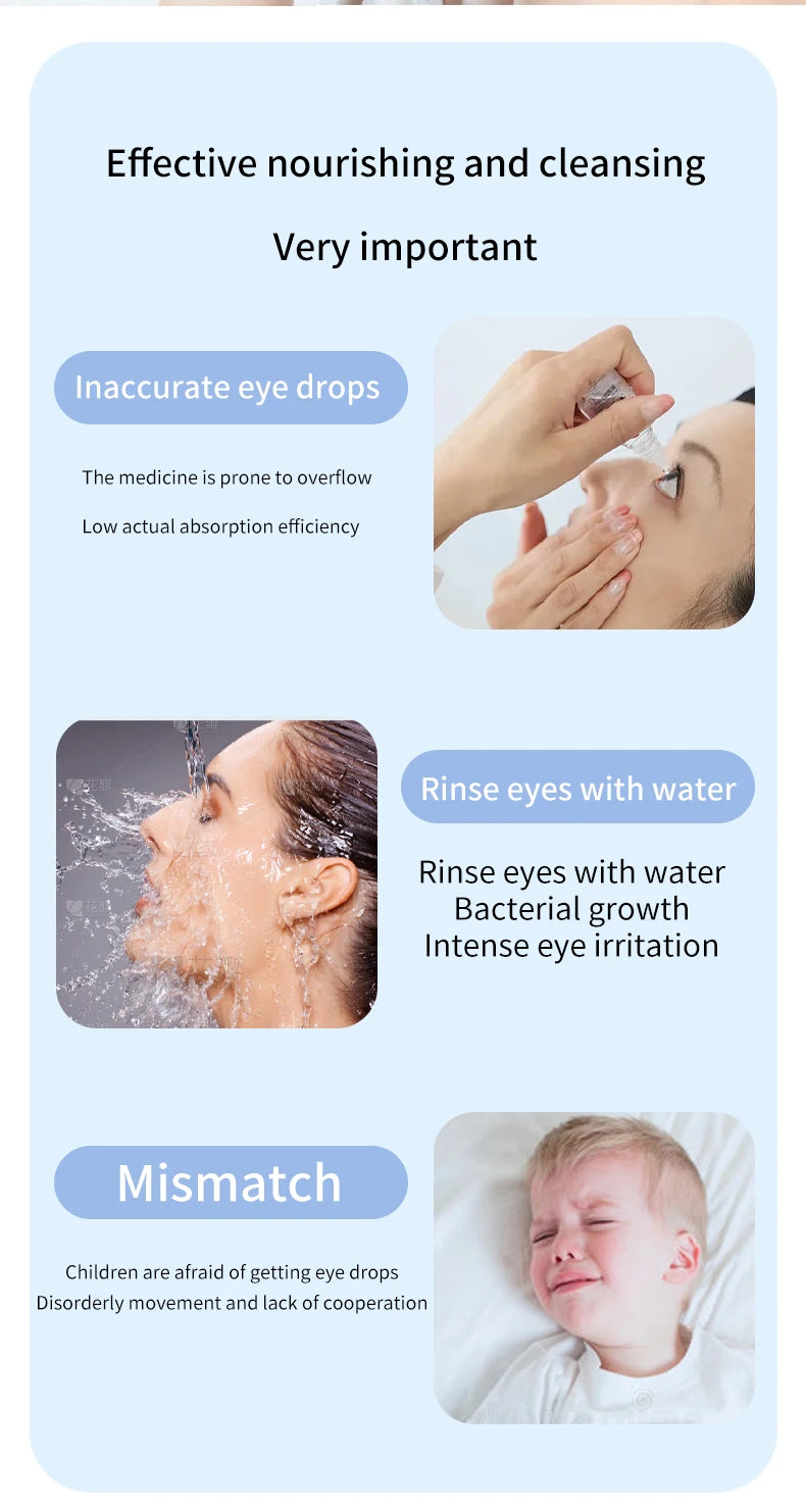 Electric Eye Massager with Nano Steam Hot Compress  and Moisturizing Spray Eye Massage Device for Eye Fatigue Relief and Care