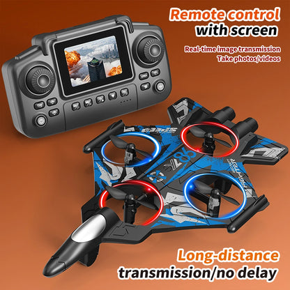 YL86 RC Plane with Camera Helicopter Three speed switching Aircraft Rolling at 360 ° Hover at Fixed Height RC Fighter Drone Toys
