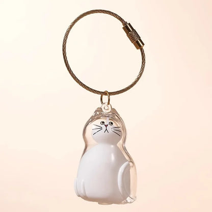 Dog Cat Hair Keychain Fur Container To Fill with Key Ring Accessories Capsule Pendant Storage Bag Pet Put in Keepsake Poodle