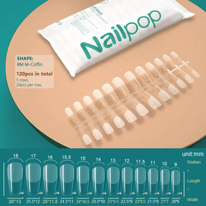 Nailpop 20g Soft Fake Nail Tips Gel Glue Polish Soak Off UV LED Nail Art Gel Short False Nail Extension Function Adhesive Gel