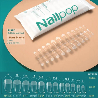 Nailpop 20g Soft Fake Nail Tips Gel Glue Polish Soak Off UV LED Nail Art Gel Short False Nail Extension Function Adhesive Gel