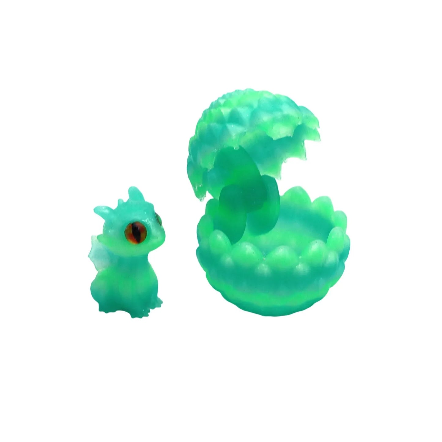 Cute Mini 3D Printing Dragon + Egg Toy Set Creative Simulation Dragon Egg Model Easter Home Decoration Ornaments Children Gifts
