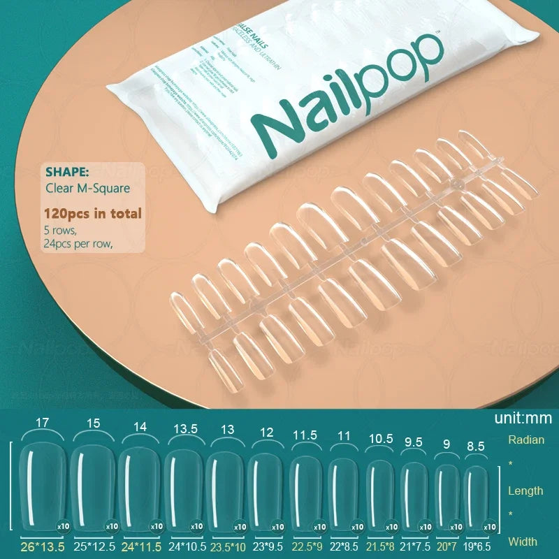 Nailpop 20g Soft Fake Nail Tips Gel Glue Polish Soak Off UV LED Nail Art Gel Short False Nail Extension Function Adhesive Gel