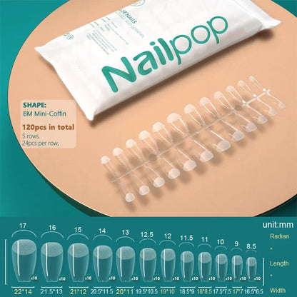 Nailpop 20g Soft Fake Nail Tips Gel Glue Polish Soak Off UV LED Nail Art Gel Short False Nail Extension Function Adhesive Gel