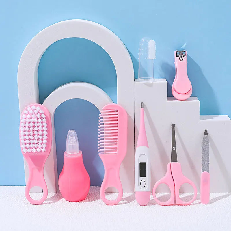 Mother and Baby Set Children's Nail Clippers Medicine Feeders 8-piece Set Comb Brush EVA Bag Care Set