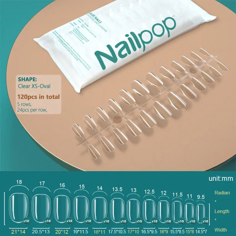 Nailpop 20g Soft Fake Nail Tips Gel Glue Polish Soak Off UV LED Nail Art Gel Short False Nail Extension Function Adhesive Gel