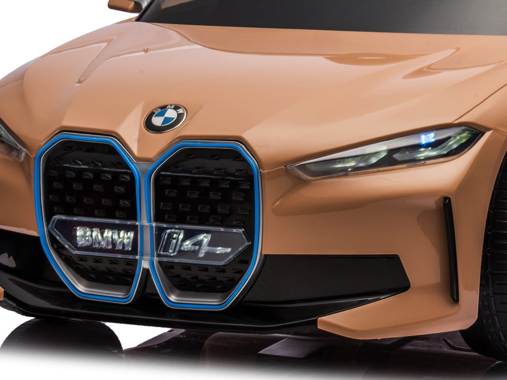 Bmw I4, Electric Children's Car, 12V, Leather Seat, Music Module And More!