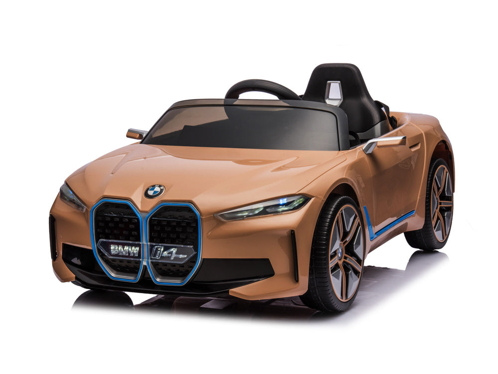 Bmw I4, Electric Children's Car, 12V, Leather Seat, Music Module And More!