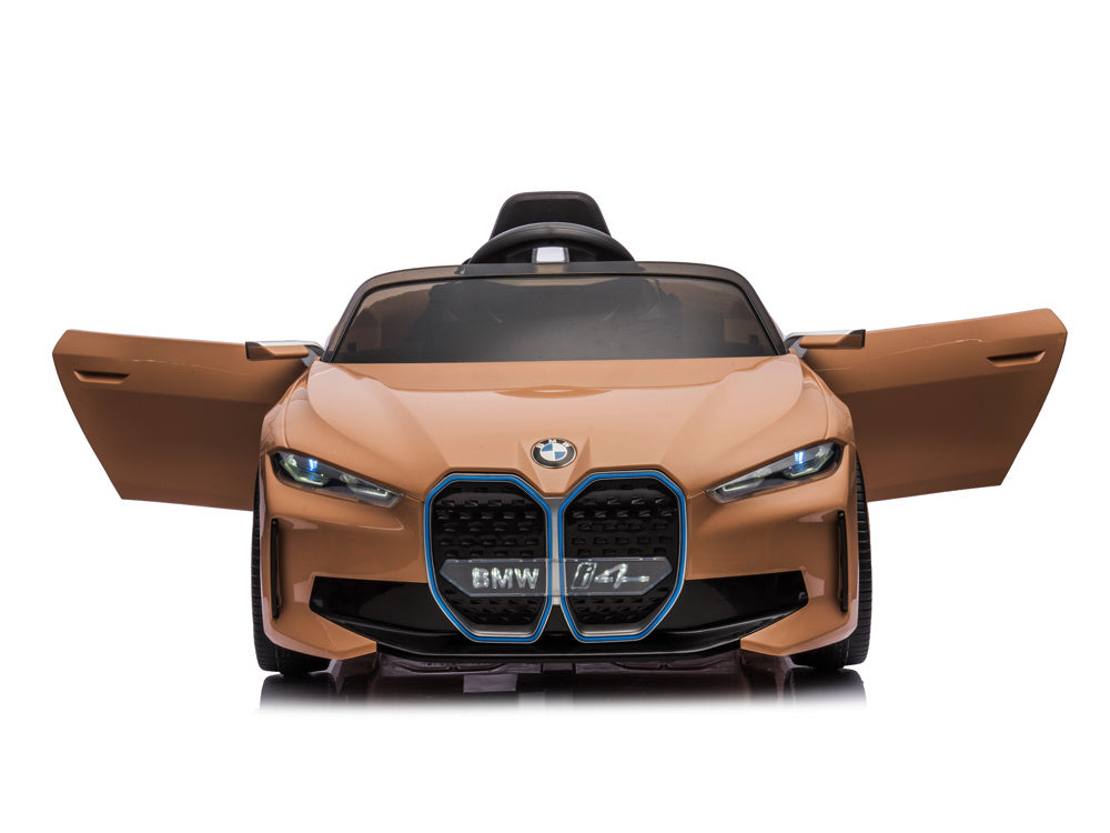 Bmw I4, Electric Children's Car, 12V, Leather Seat, Music Module And More!