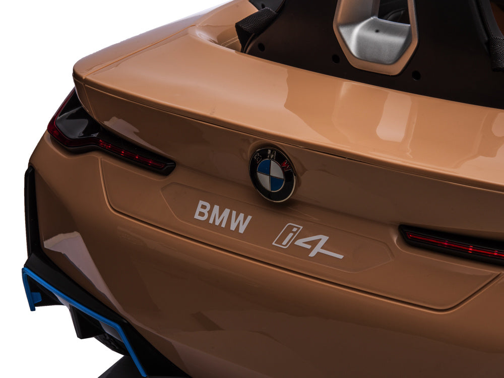 Bmw I4, Electric Children's Car, 12V, Leather Seat, Music Module And More!