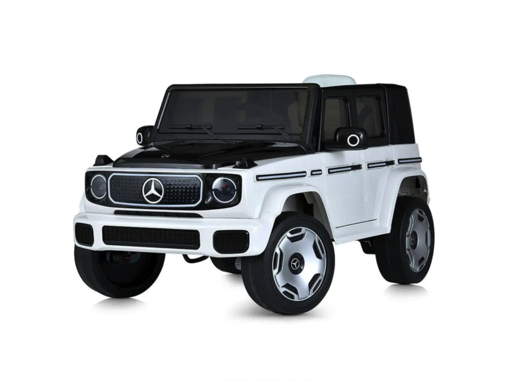 Mercedes Benz Eqg, 12 Volt Electric Children's Car With Rubber Tires, Leather Seat And More!